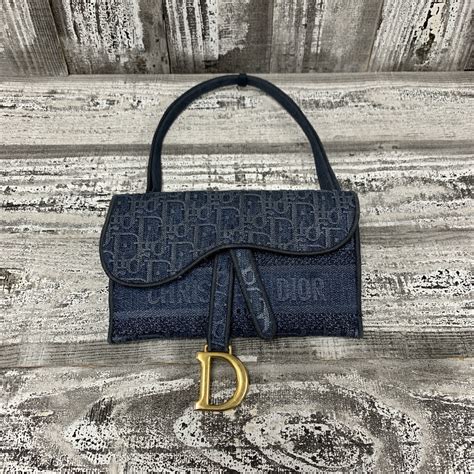 dior saddle slim pouch dior oblique embroidery women|Dior saddle denim.